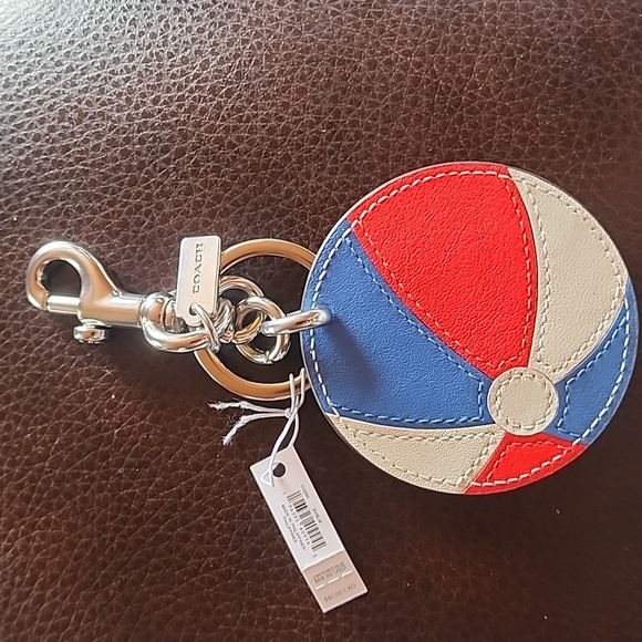 Coach Accessories - Coach Multicolor Beach Ball Keychain NWT